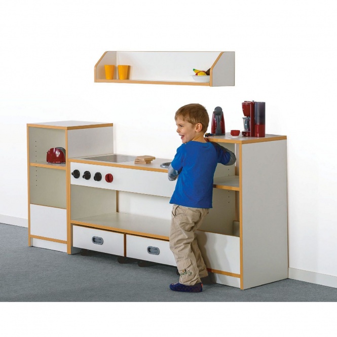 Korpusregalsysteme "MILENA" Regalsystem, inklusive der Spielküche und Hängeregal 